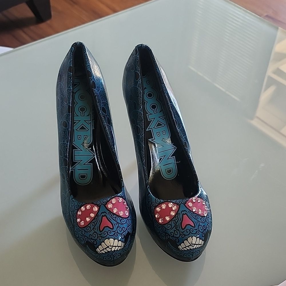 Iron Fist Sugar Skull Heels Size 38